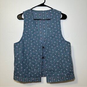 Chic Floral Patterned Women's Vest